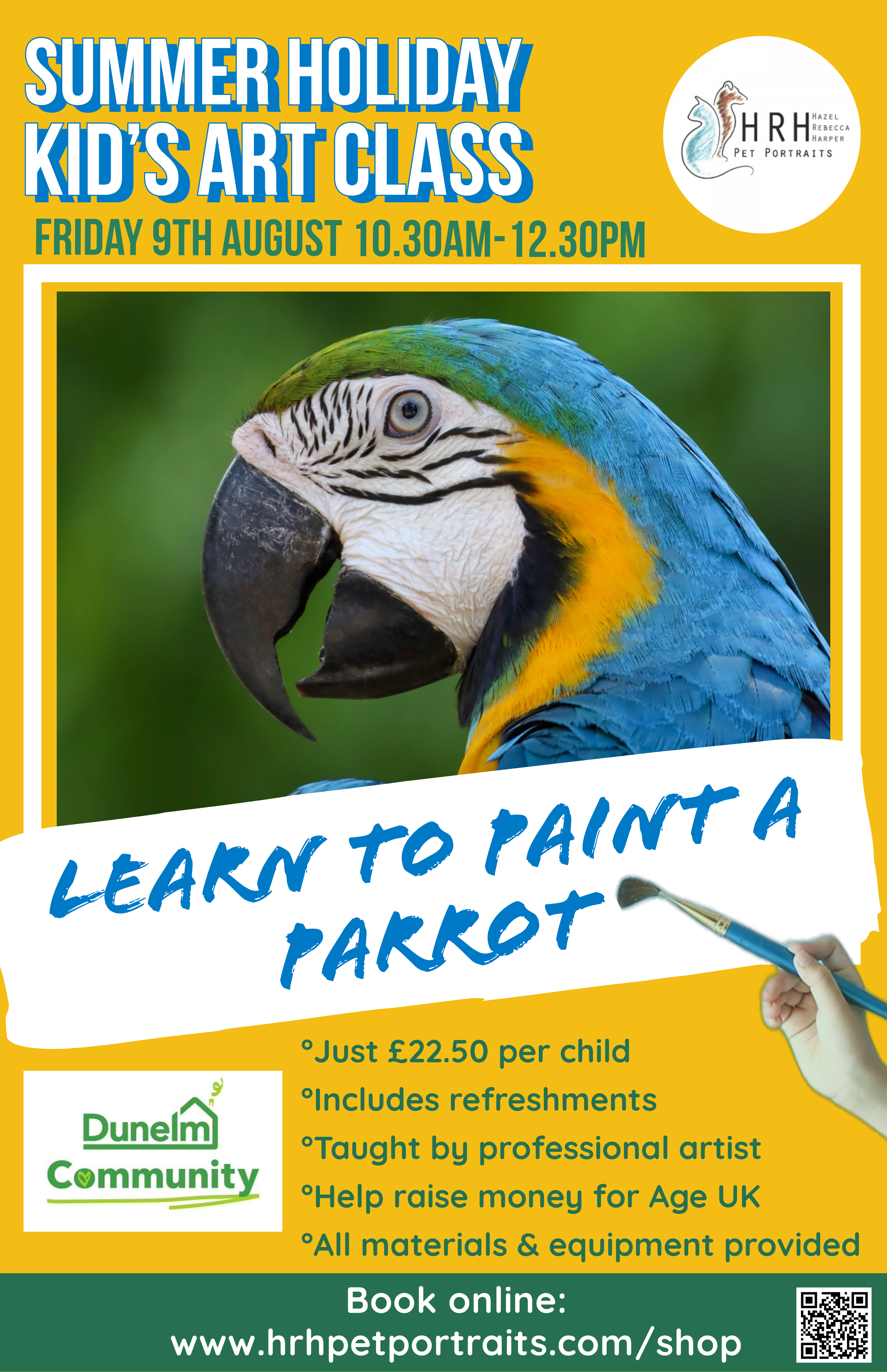 Summer Holiday Kid's Art Class -Dunelm